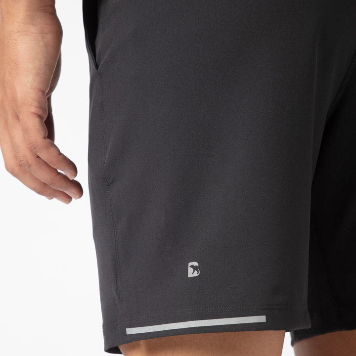 Run Short v2 7" in Black back on model