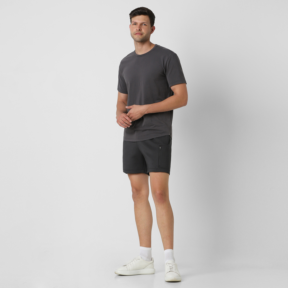 Scuba Short Black full body on model