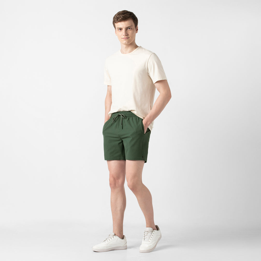 Seersucker Trunk Alpine full body on model