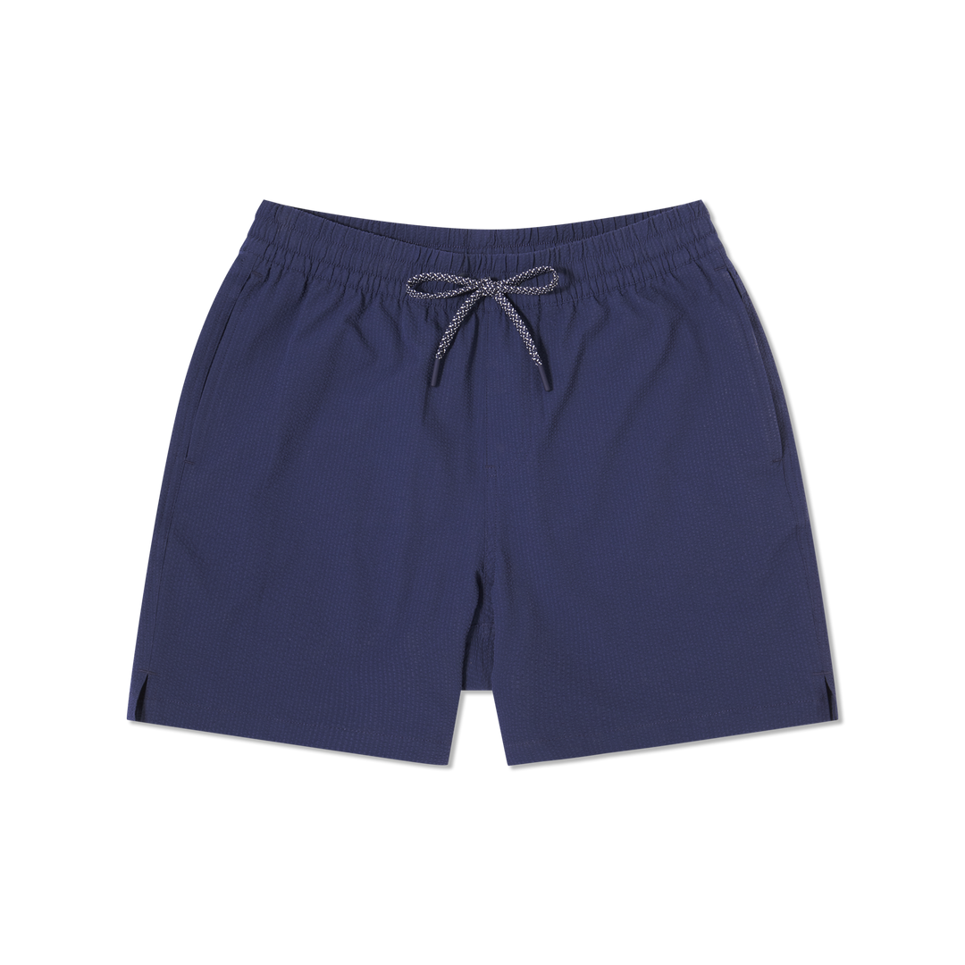Seersucker Trunk Navy front flat