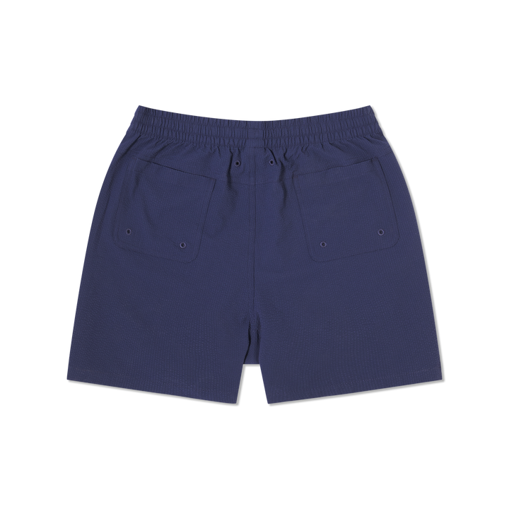 Seersucker Trunk Navy back flat