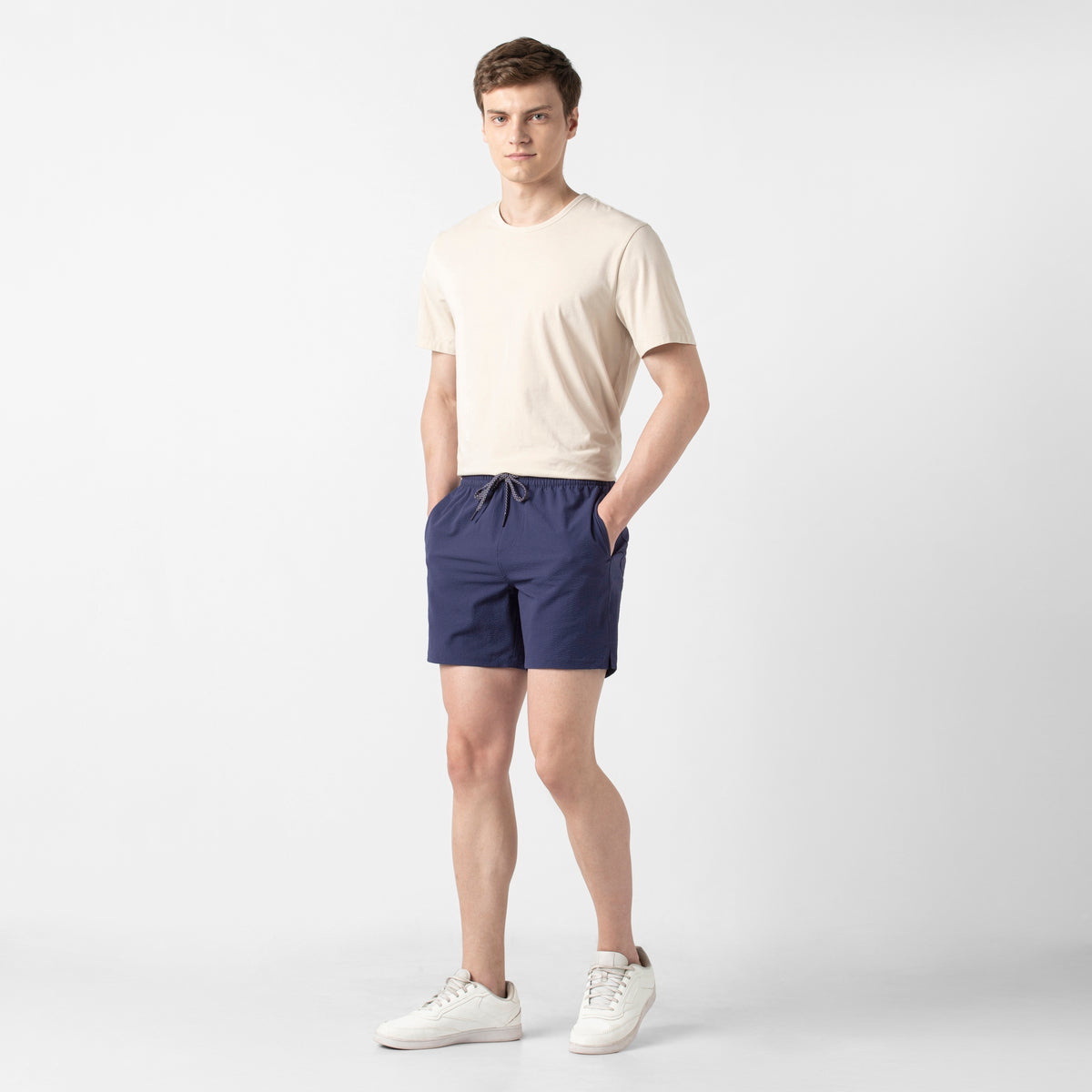 Seersucker Trunk — Navy / 5.5" / S — OUTFIT