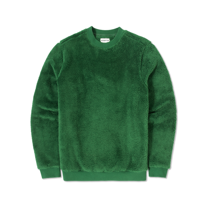 Sherpa Crewneck Duck Green front flat