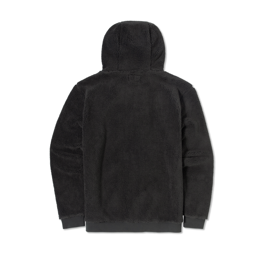 Sherpa Hoodie Black back flat