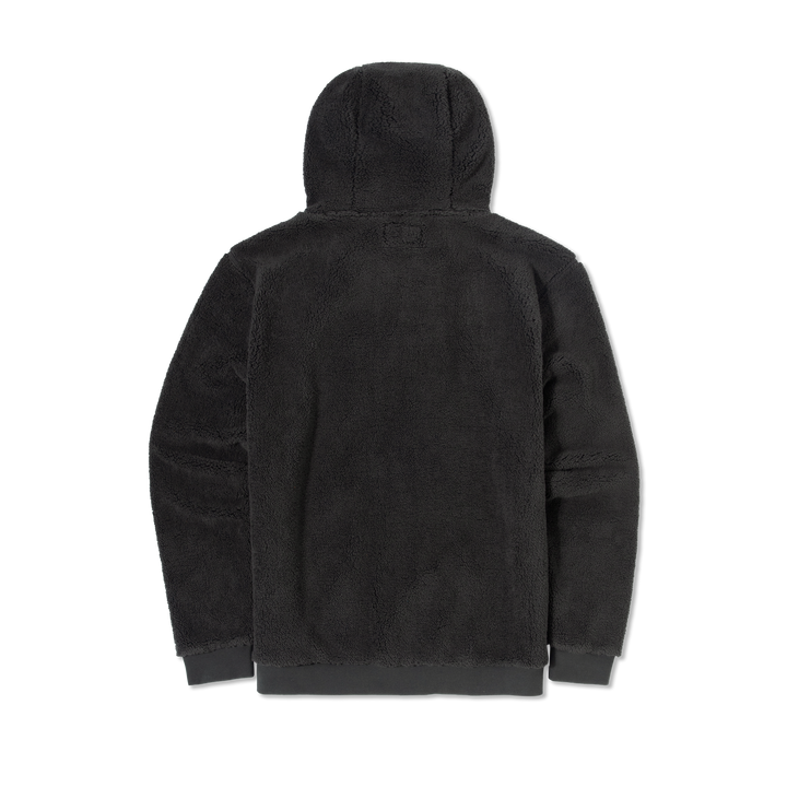 Sherpa Hoodie Black back flat