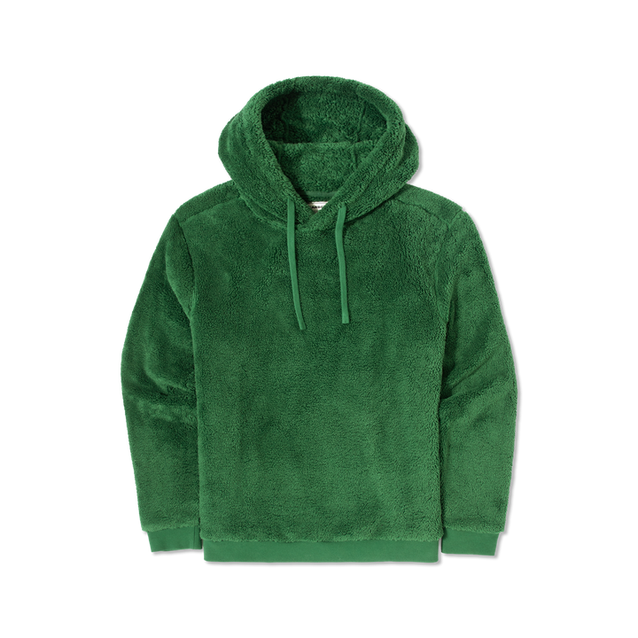 Sherpa Hoodie Duck Green front flat