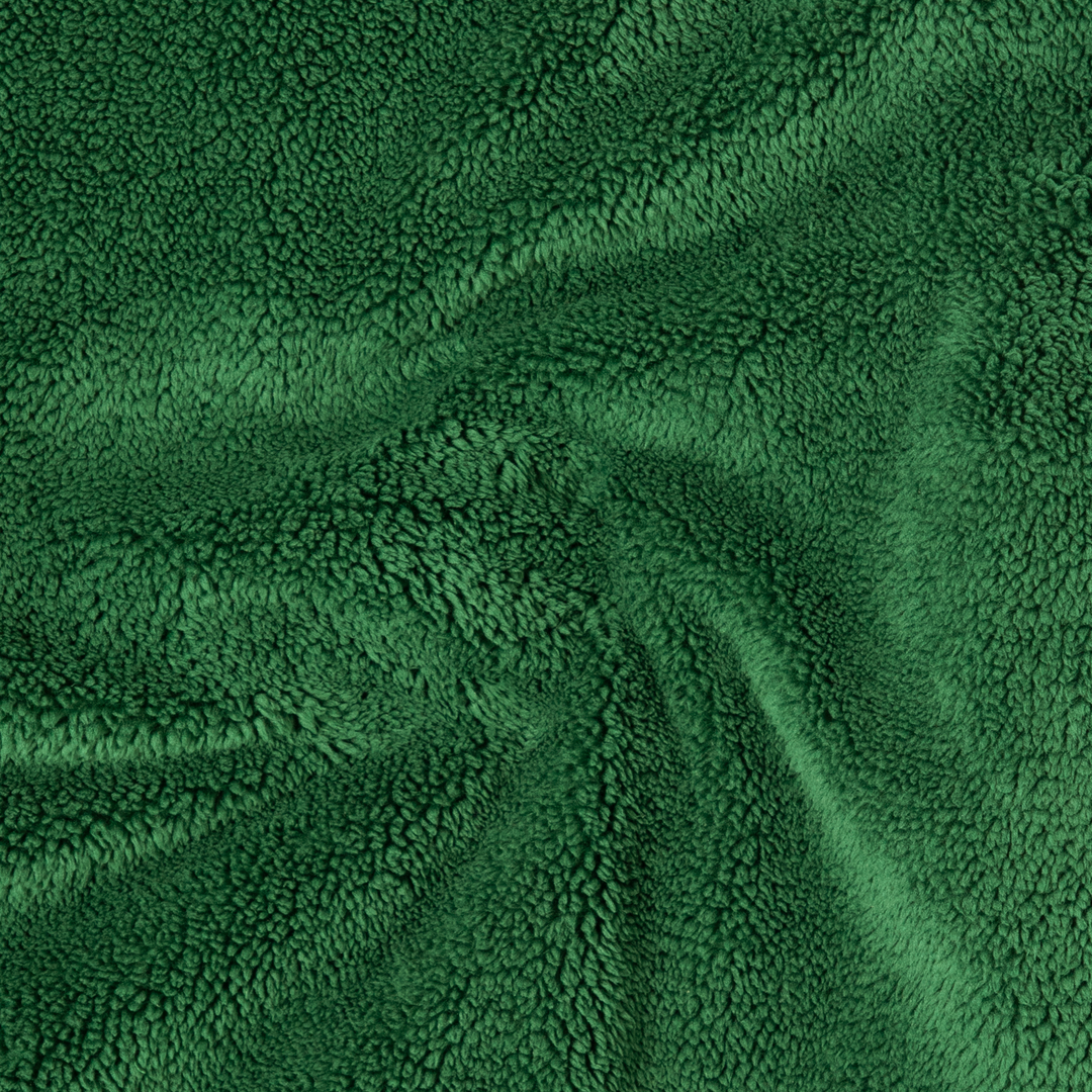 Sherpa Hoodie Duck Green fabric detail