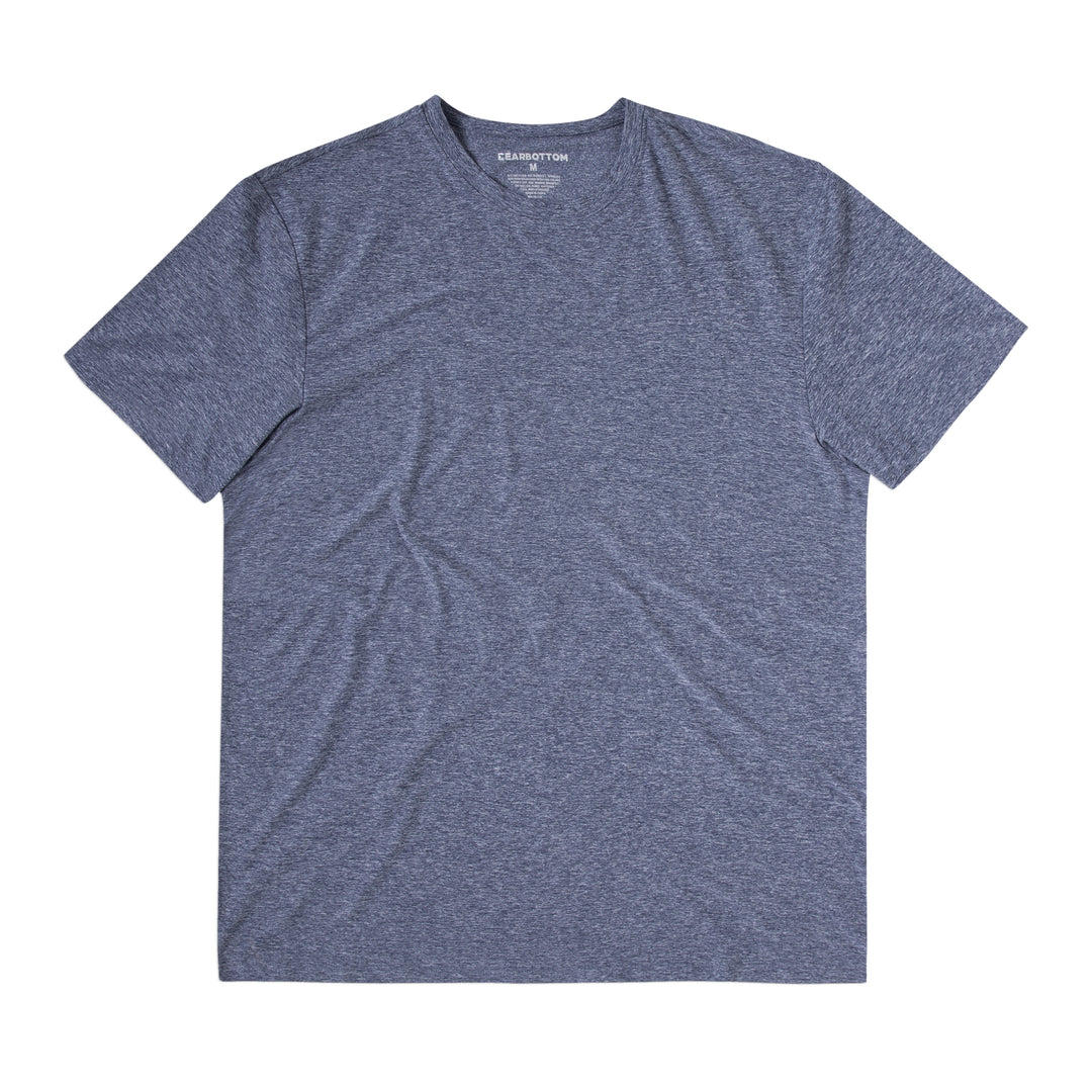 Tech Tee Navy flat front