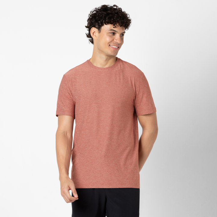 Short Sleeve Tech Tee Brick on model