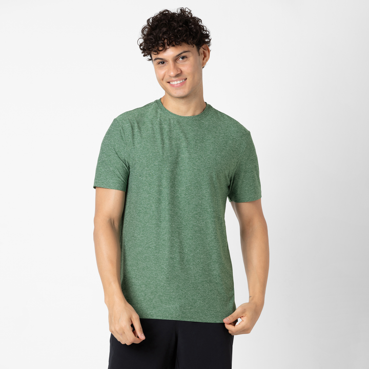 Short Sleeve Tech Tee Evergreen on model