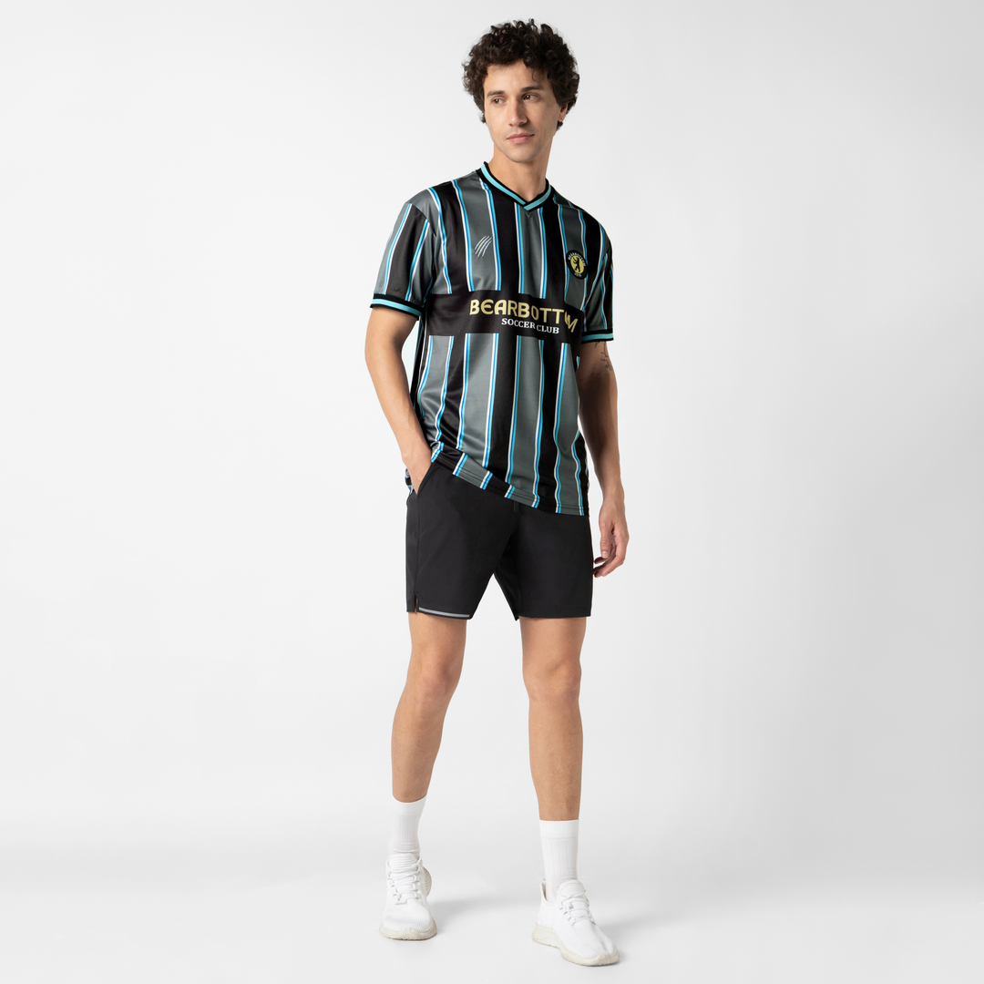 Bearbottom Soccer Jersey full body on model