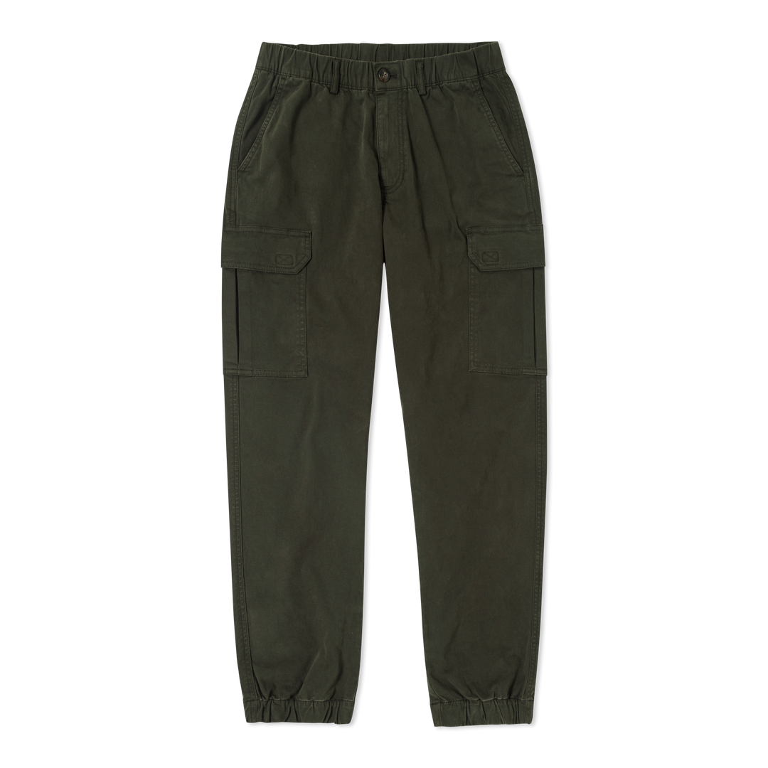 Stretch Cargo Jogger Dark Pine front flat