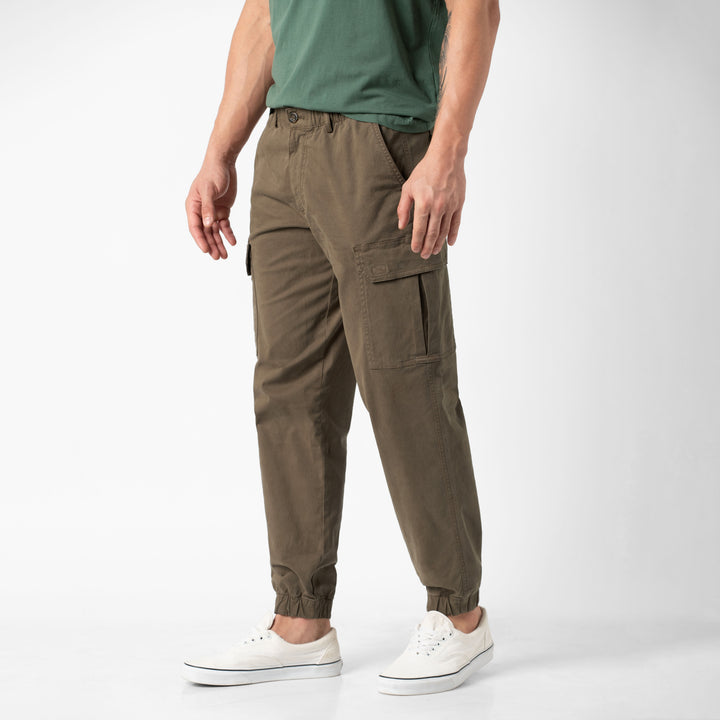 Stretch Cargo Jogger Desert side on model