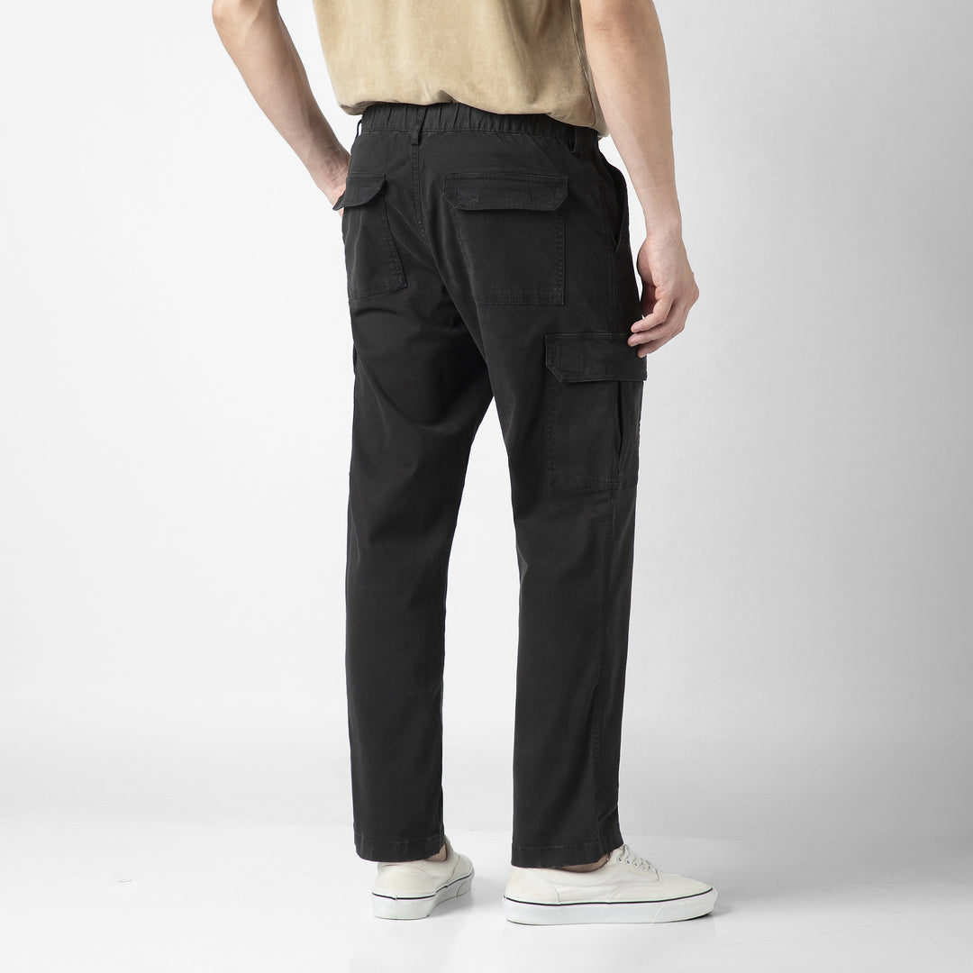 Stretch Cargo Pant Black back on model