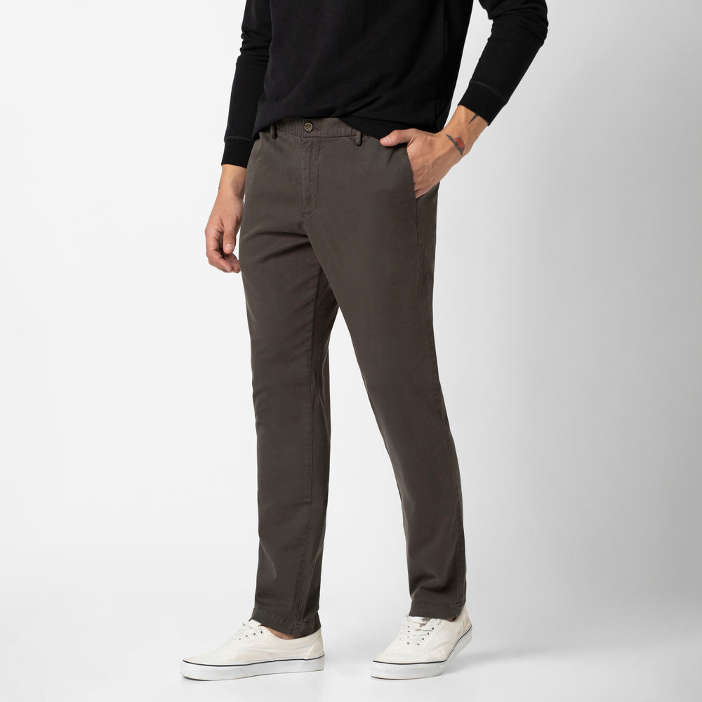 Stretch Chino Pant Coal side on model