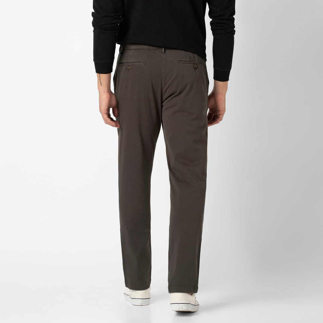Stretch Chino Pant Coal back on model