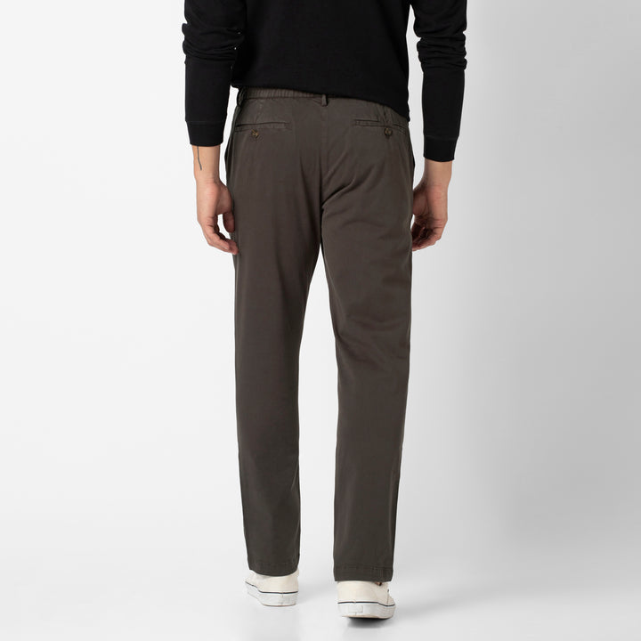 Stretch Chino Pant Coal back on model
