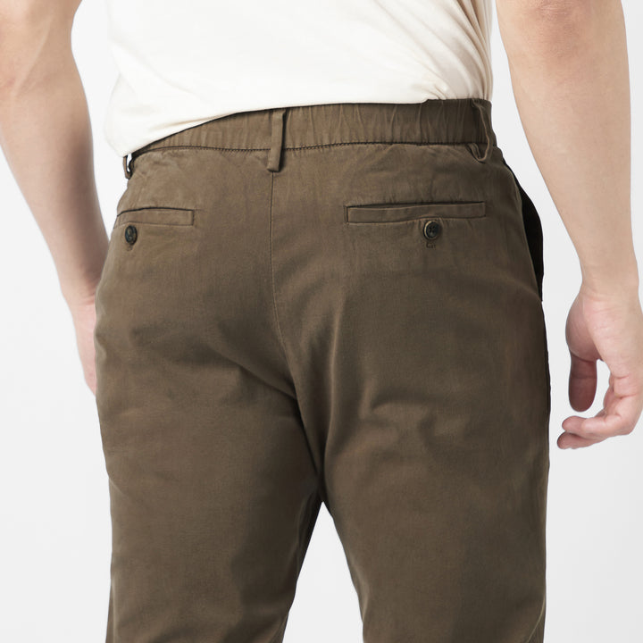 Stretch Chino Pant Desert close up back left pocket