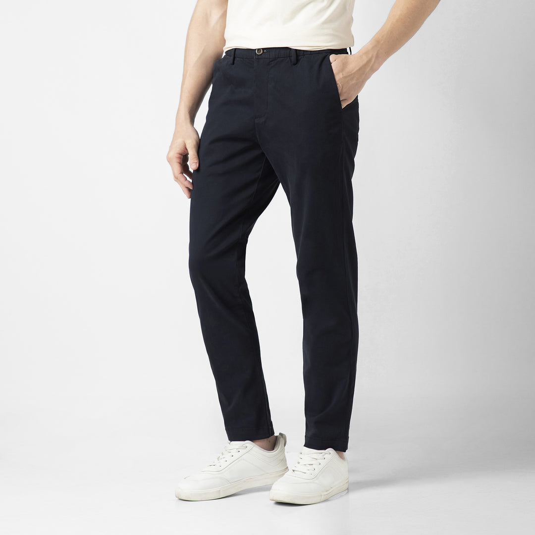 Stretch Chino Pant Navy side on model