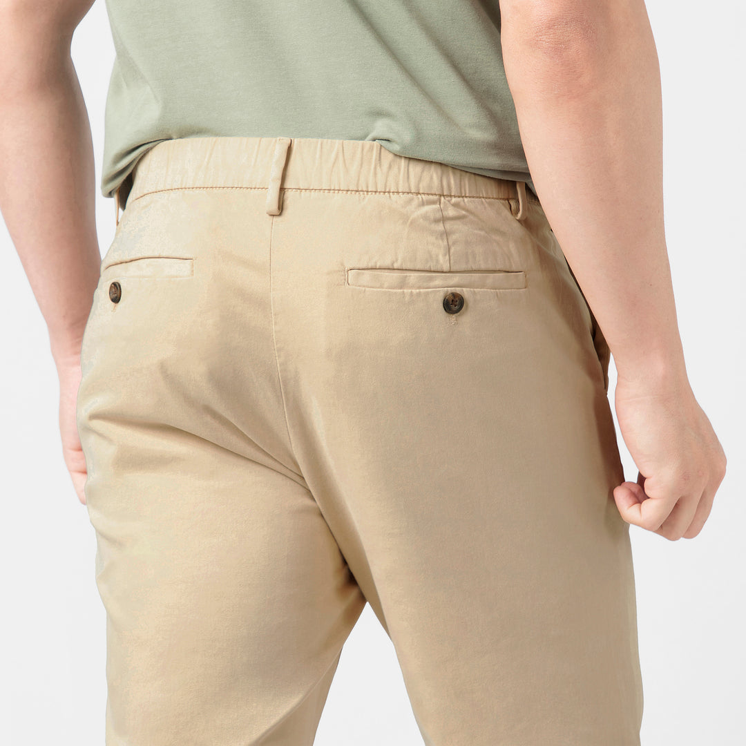Stretch Chino Pant Sand Dune close up back left pocket