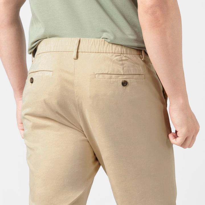 Stretch Chino Pant Sand Dune close up back left pocket