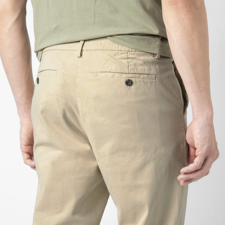 Stretch Chino Pant Sand Dune close up back left pocket