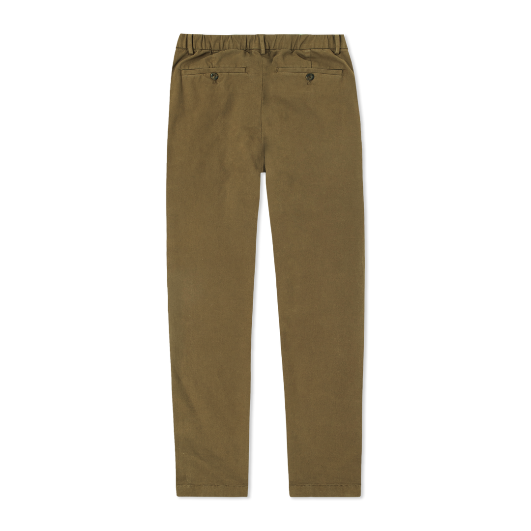 Stretch Chino Pant Walnut back flat