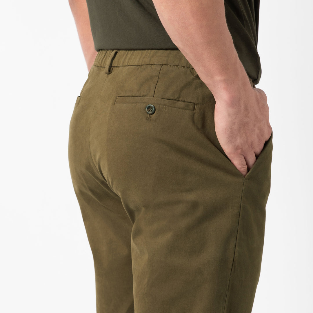 Stretch Chino Pant Walnut back detail
