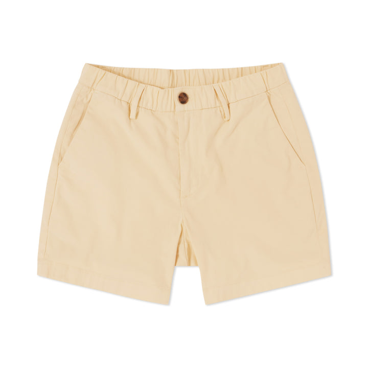 Stretch Chino Short Butter Yellow 5.5" front flat