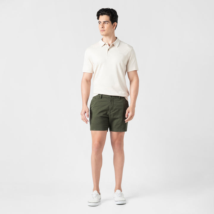 Stretch Chino Short Fern full body on model