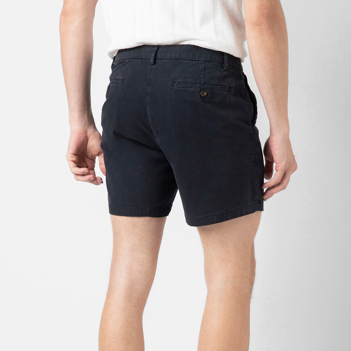 Stretch Chino Short 5" Navy back on model