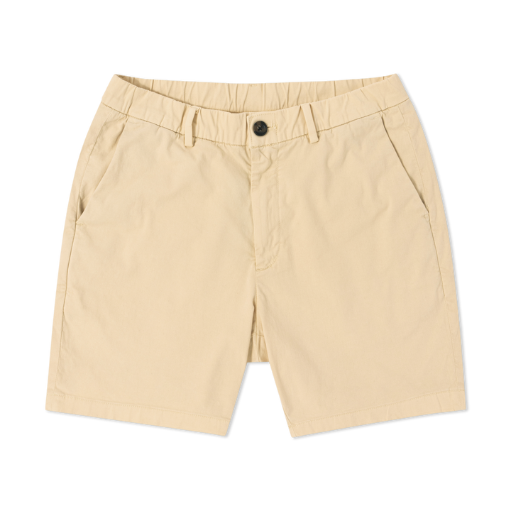 Stretch Chino Short Butter Yellow 7" front flat