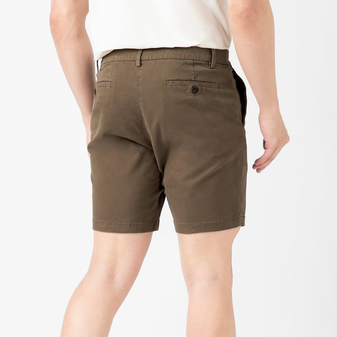 Stretch Chino Short 7" Desert back on model