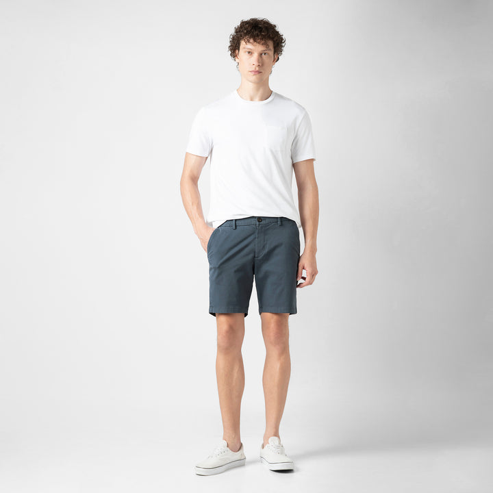 Stretch Chino Short 7" Flint full body on model