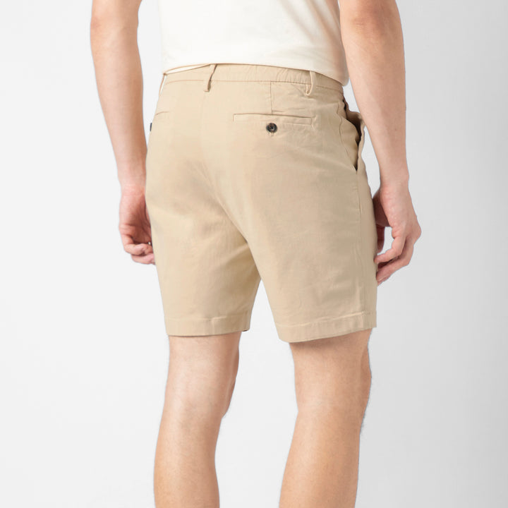 Stretch Chino Short 7" Sand Dune back on model