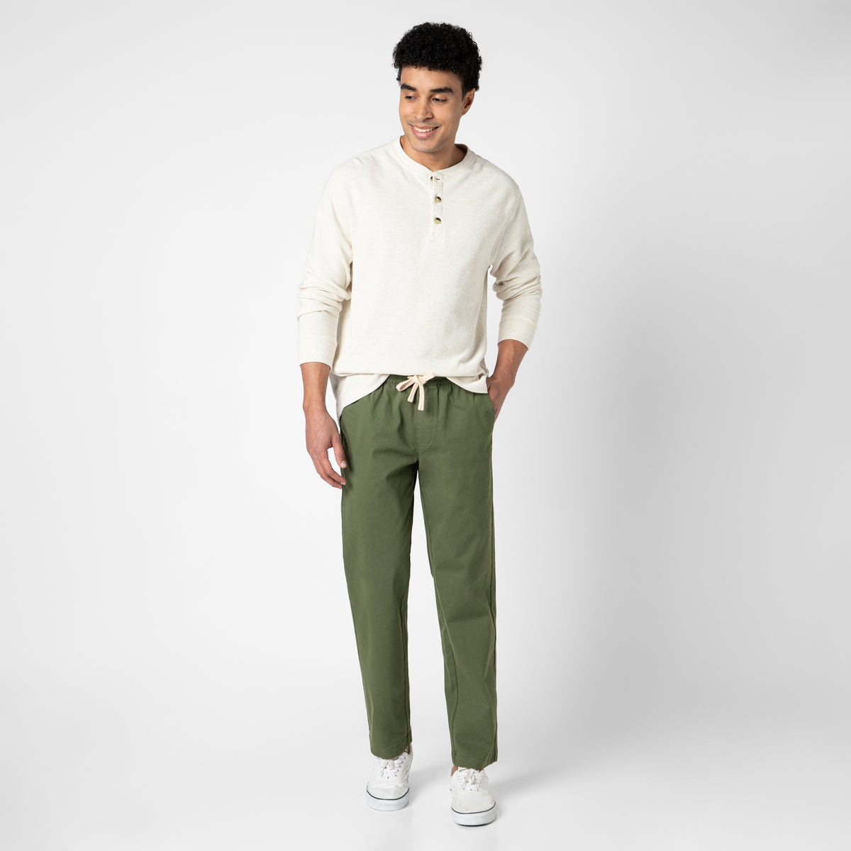 Stretch Easy Pant Fern full body front on model