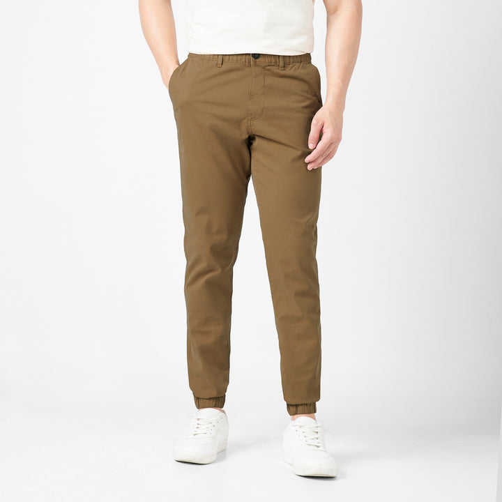 Stretch Jogger Camel front on model