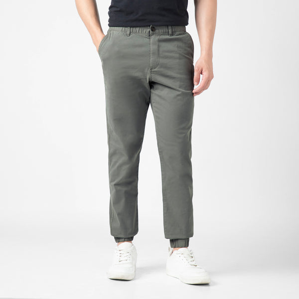 Stretch Jogger Grey front on model