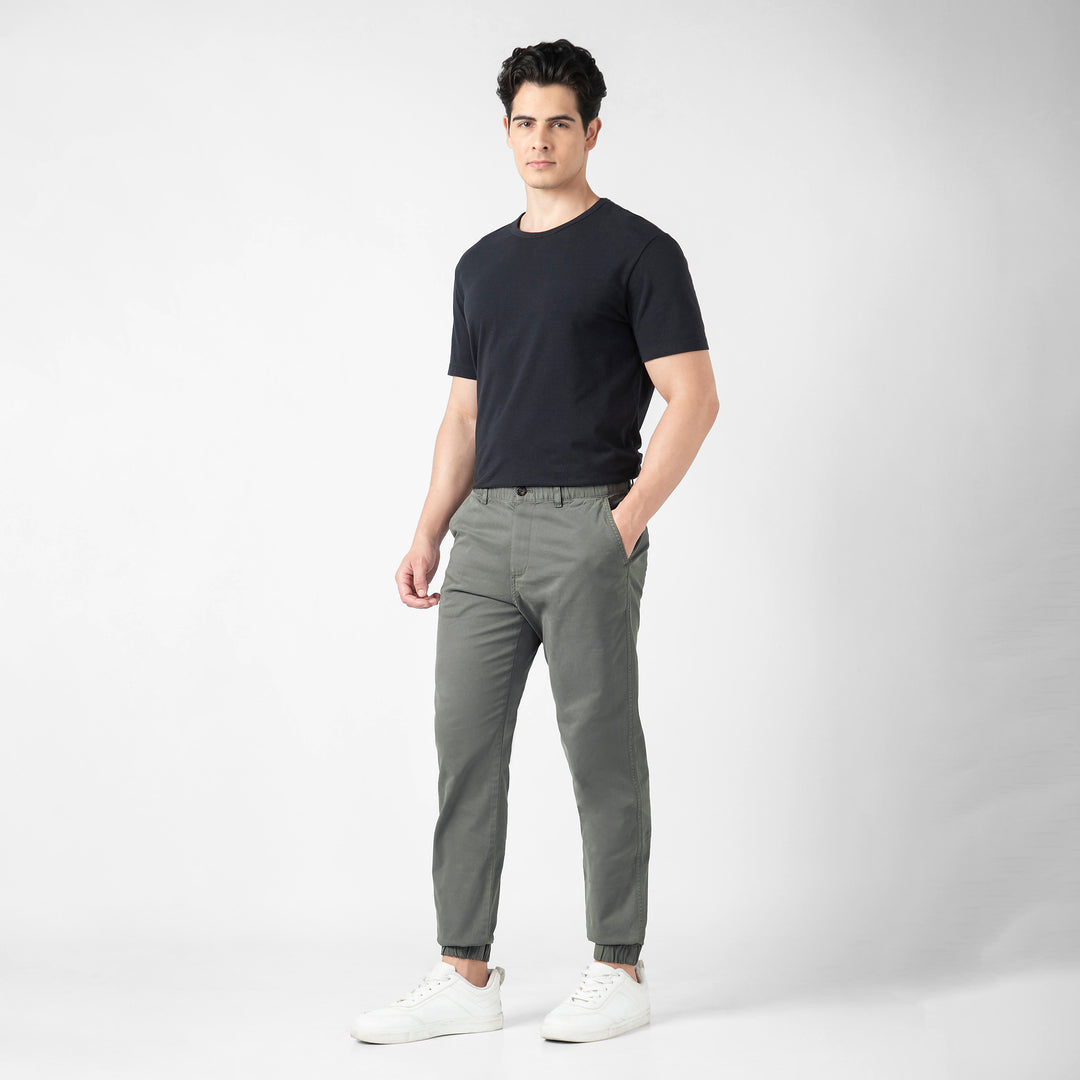Stretch Jogger Grey full body side on model