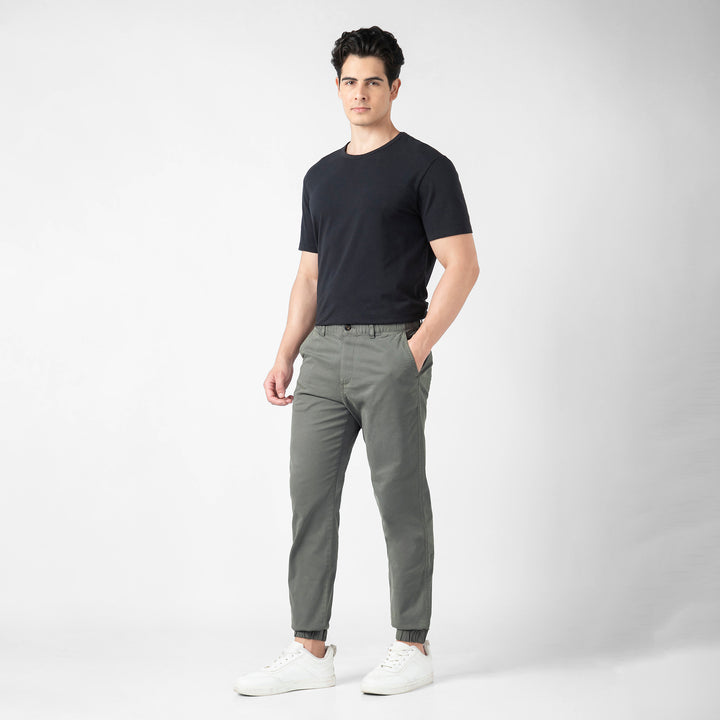 Stretch Jogger Grey full body side on model
