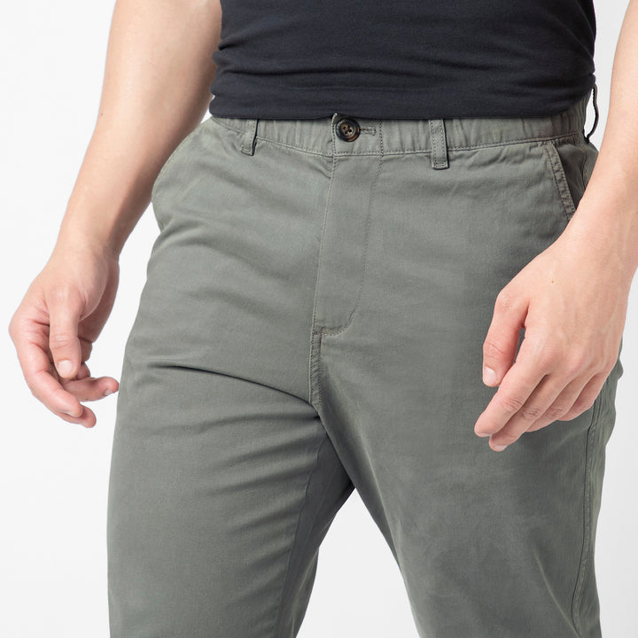 Stretch Jogger Grey close up front on model