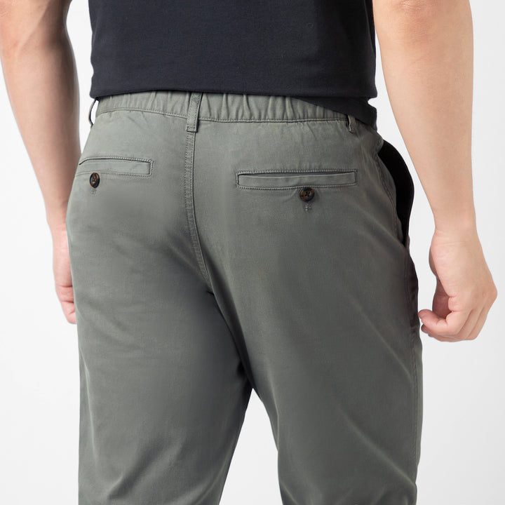 Stretch Jogger Grey close up back on model