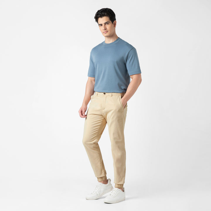 Stretch Jogger Sand Dune full body side on model