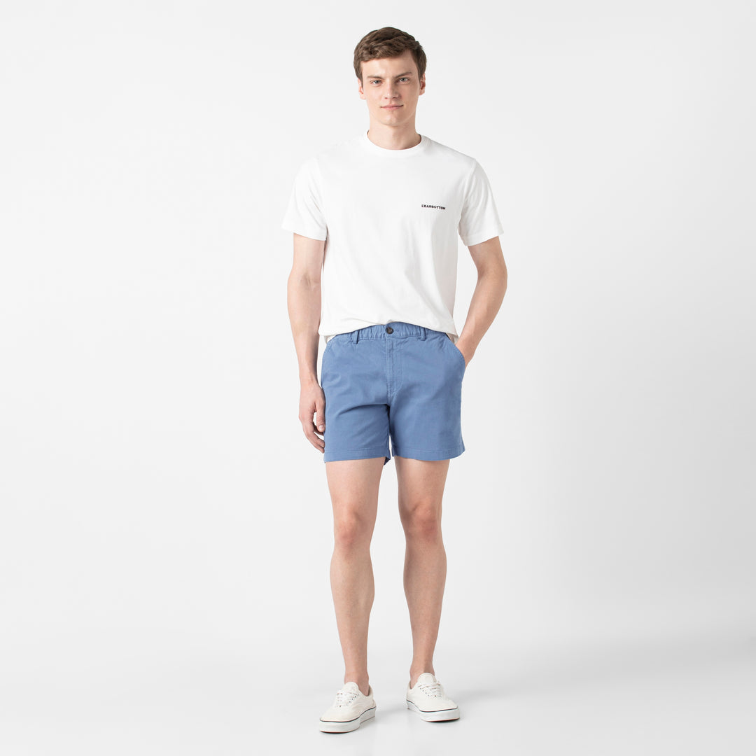 Stretch Short 5 Blue Jay full body on model