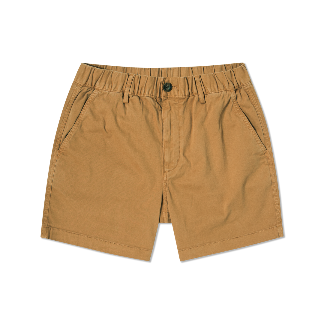 Stretch Short 5 Camel front flat