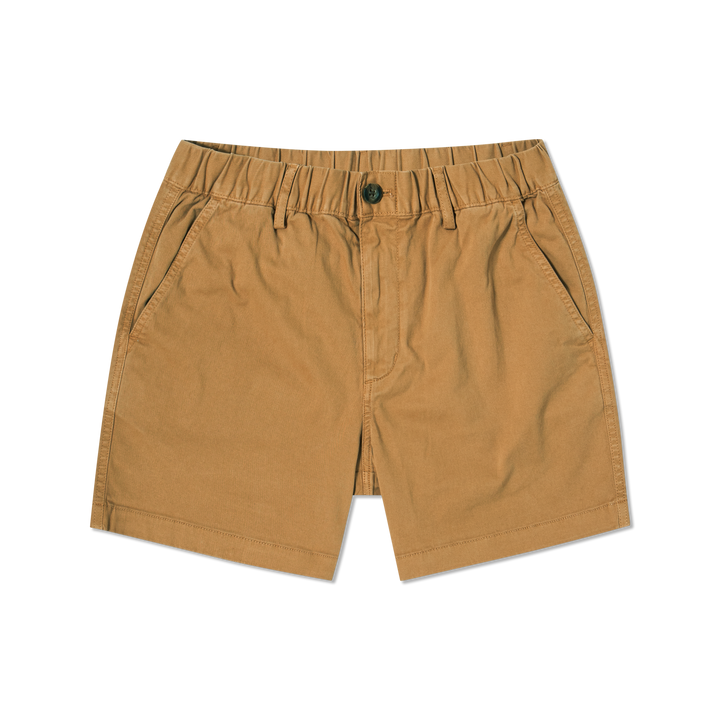 Stretch Short 5 Camel front flat