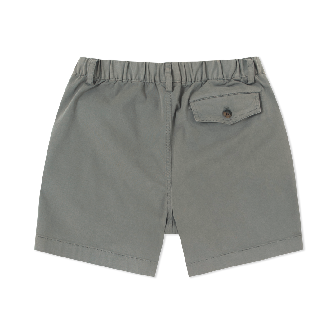 Stretch Short Charcoal Grey 5.5" back flat