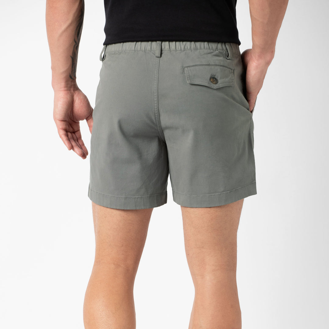 Stretch Short Charcoal Grey 5.5" back on model