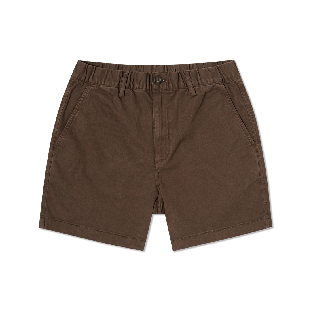Stretch Short 5 Cocoa front flat
