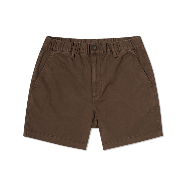 Stretch Short 5 Cocoa front flat